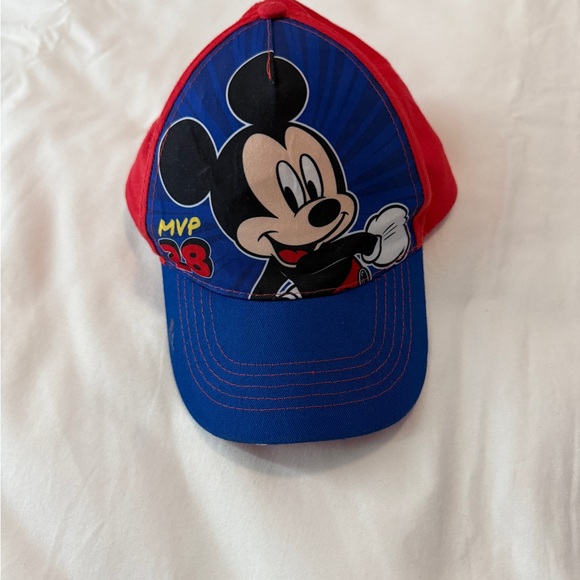 Disney Other - Disney Mickey Mouse Red and Blue Kids Hat